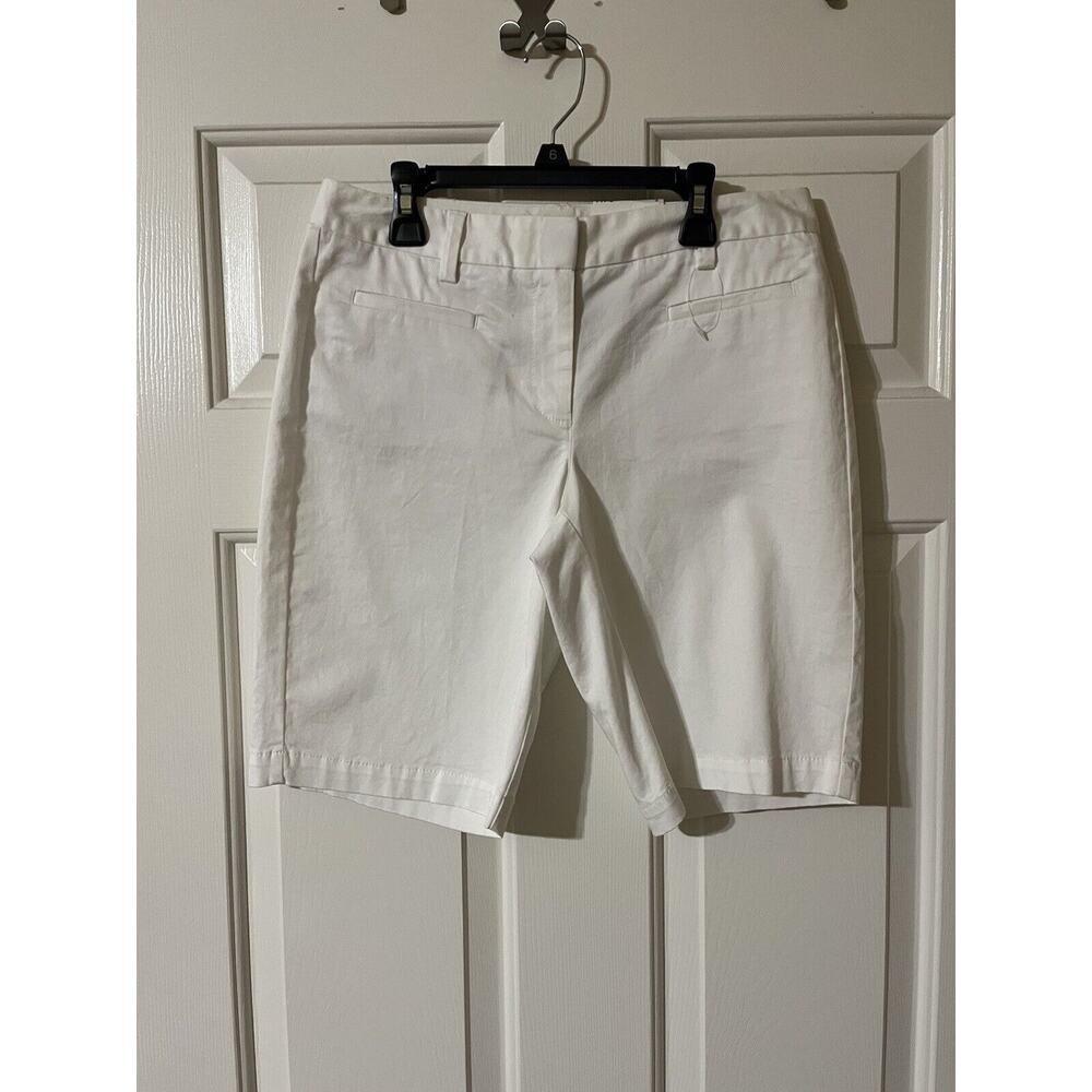 lands end sz 2 Fit 2 Resort chino 10 inch short white cotton/elastane city short
